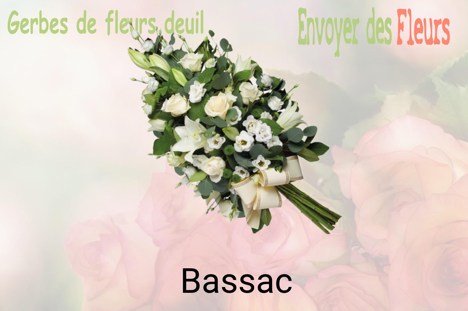 Gerbe de fleurs de deuil livrée à Bassac